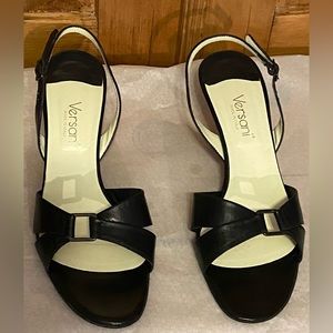 Versani Italian Black Dress Sandals  Womens sz 8